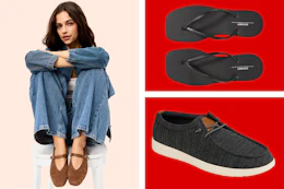 Stock images of shoes from Old Navy
