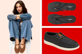 Stock images of shoes from Old Navy