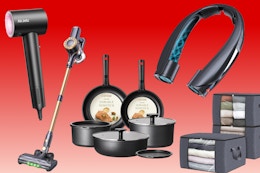Amazon's Hottest Discounts: $9 Storage Totes, $32 Carote Cookware Set, and More card image