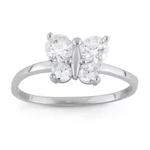 Kids' Cubic Zirconia Butterfly Ring