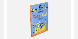 blue and orange book with cats on it