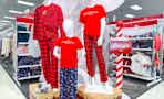 target matching holiday pajamas sitting on display at target