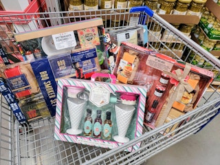 gift sets in a cart