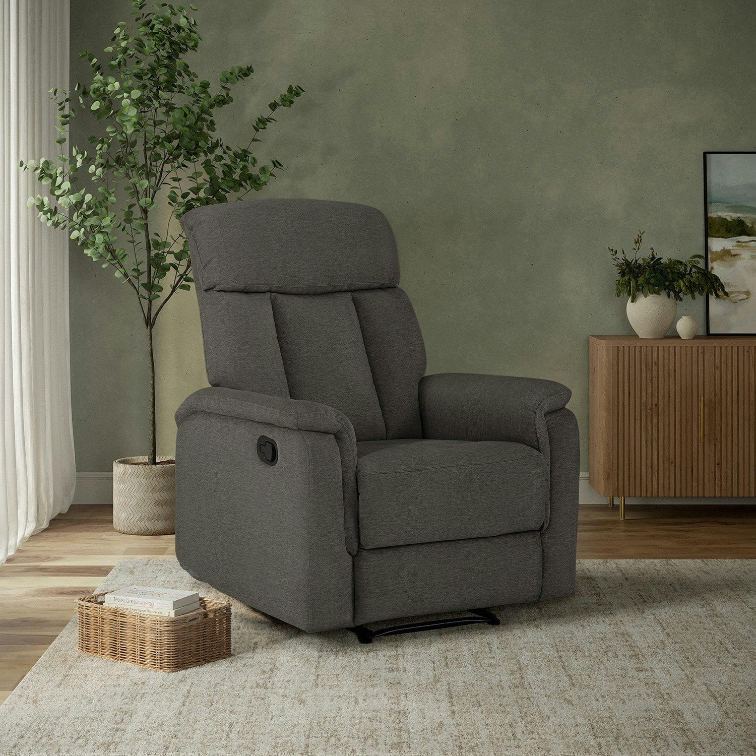 Abbyson Irving Fabric Recliner