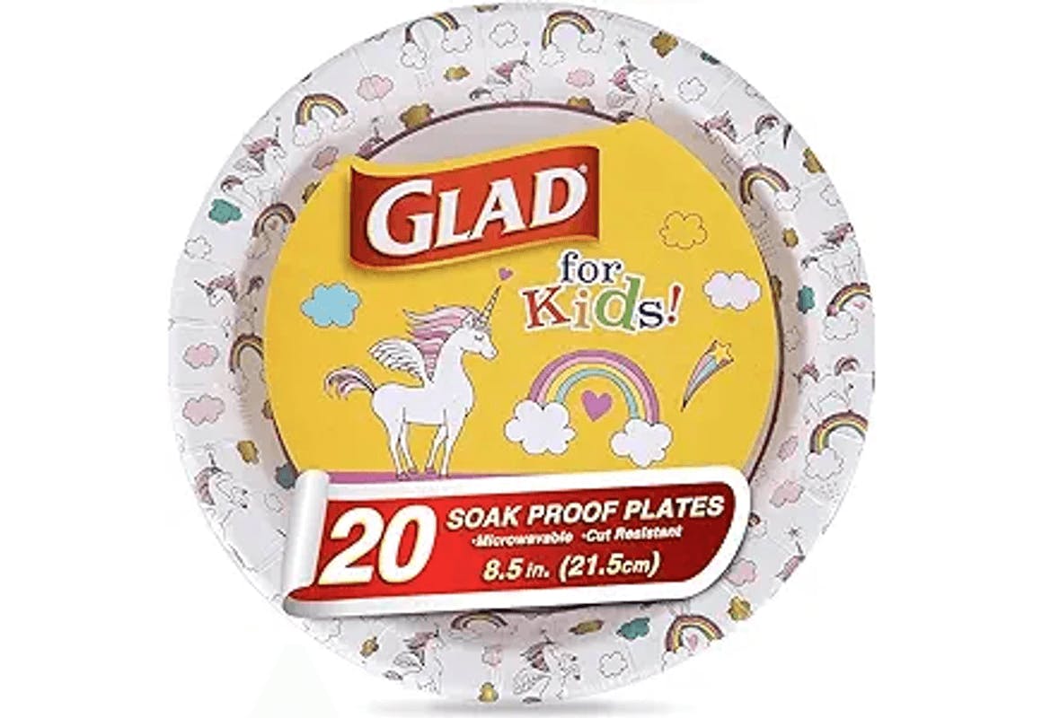 Glad for Kids Unicorn Paper Plates