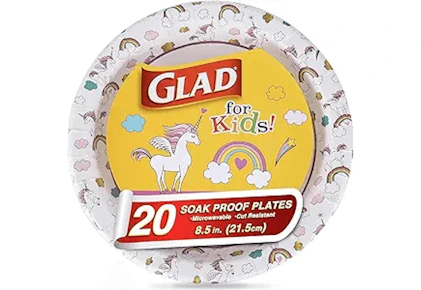 Glad for Kids Unicorn Paper Plates