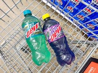 mountain dew soda singles in shopping cart