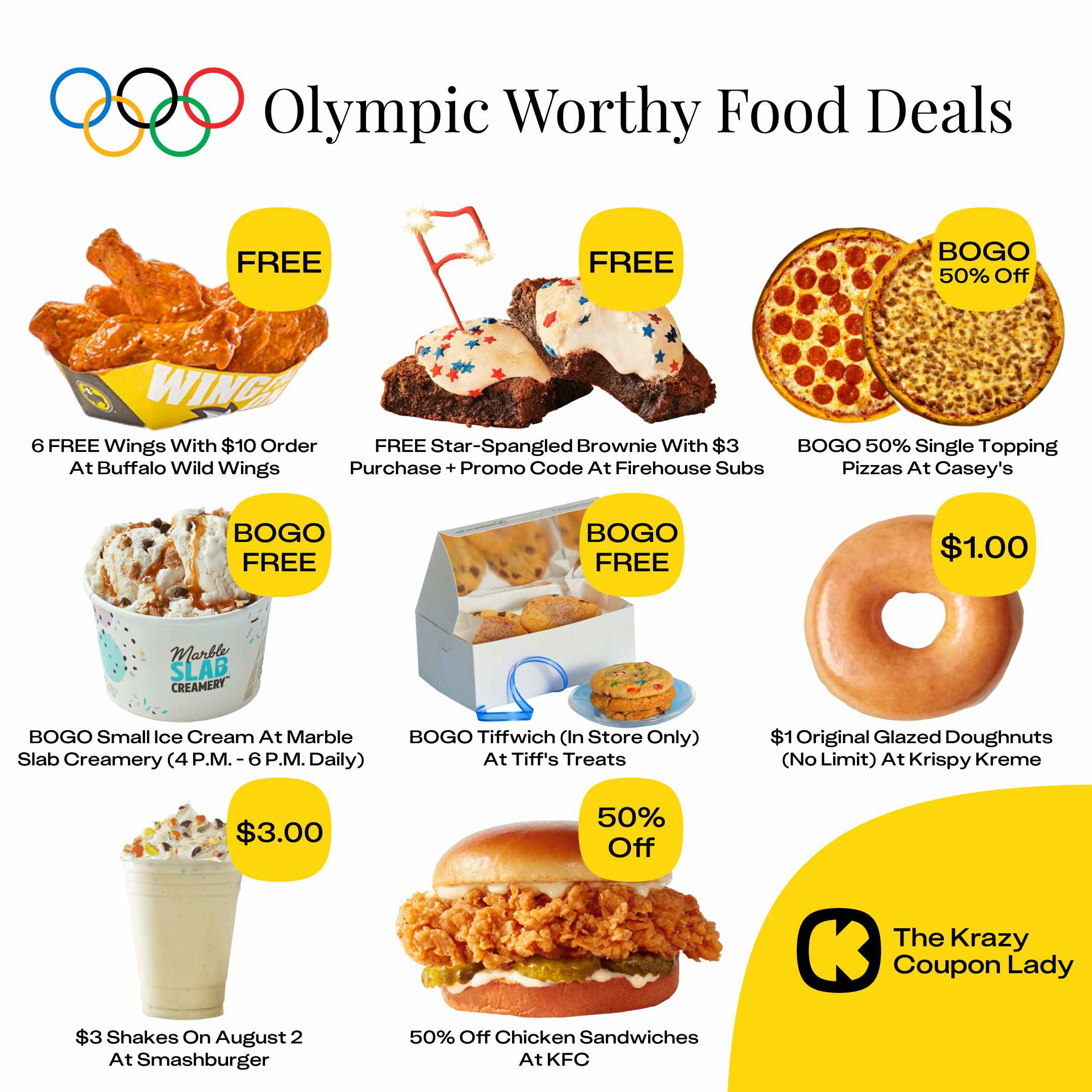 Olympic Worthy Food Deals-Aug 5