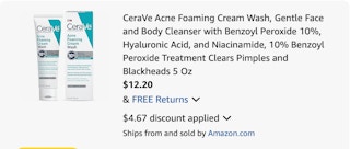 Cerave Amazon receipt