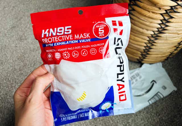 KN95 Protective Masks 5-Pack, Just $1.67 on Amazon  card image