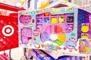 rainbow loom playset by a target cart