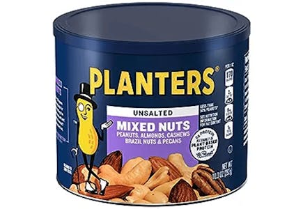Planters Unsalted Mixed Nuts