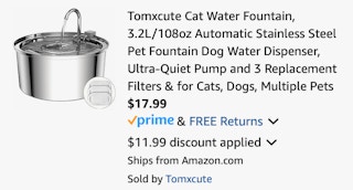 Amazon Cat Water Fountain 2025 2