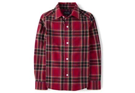 Kids’ Plaid Button Up Shirt