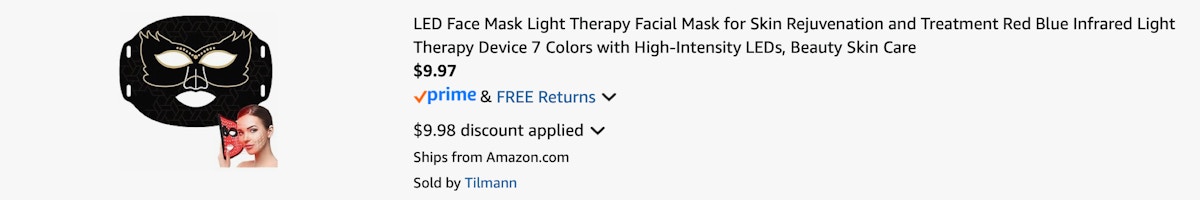 Amazon Light Therapy Face Mask 2025 2