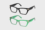 two pairs of eyeglasses