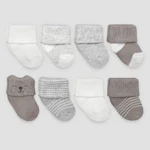 Baby Terry Ankle Socks 8-Pack
