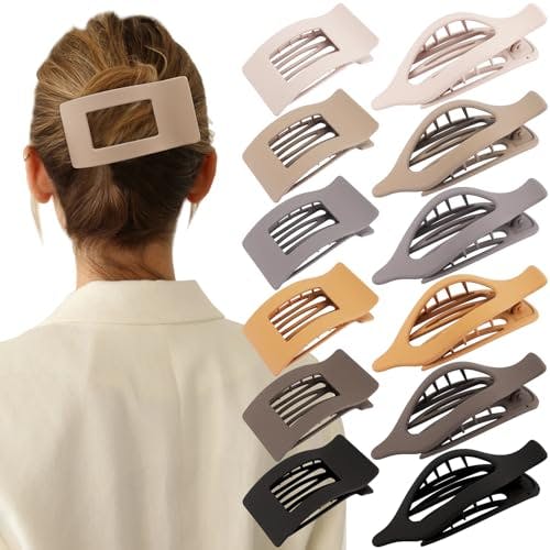 Flat Claw Clips 12-Pack