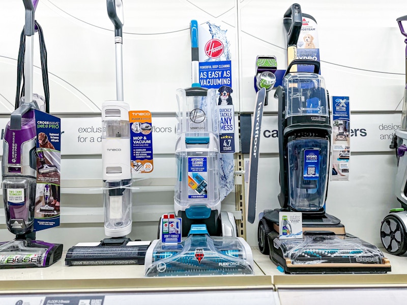 hoover smartwash carpet cleaning machine on target shelf