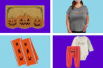 Halloween and fall-themed clothes and home decor