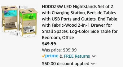 side tables deal on amazon