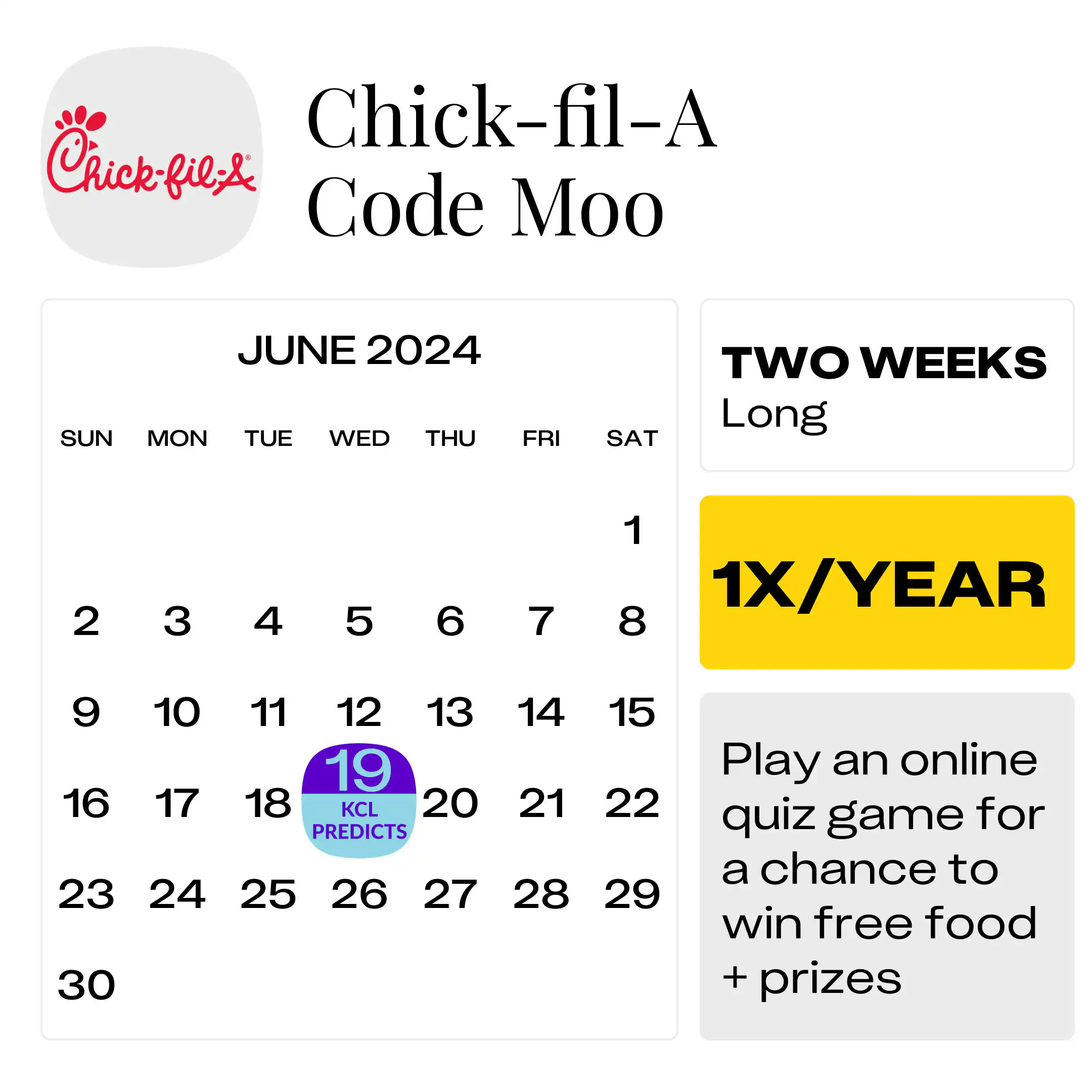 Chick Code Chick-fil-A Cow Appreciation Day: Get a Free Chicken Sandwich Now - The ...