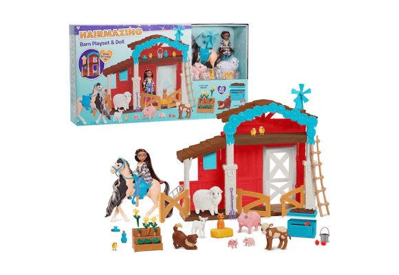 Hairmazing Doll & Barn Set