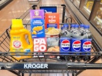 kroger matchup groceries in shopping cart
