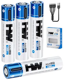 Rechargeable AAA Batteries 4-Pack