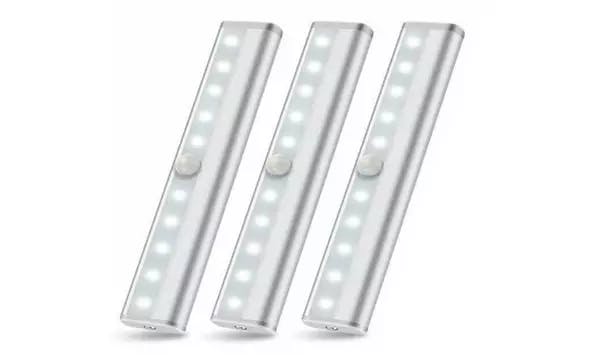 LED Motion Sensor Light Bar 3-Pack
