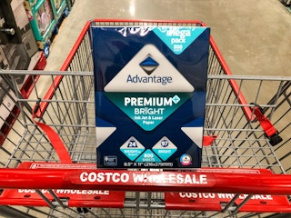 printer paper in a cart