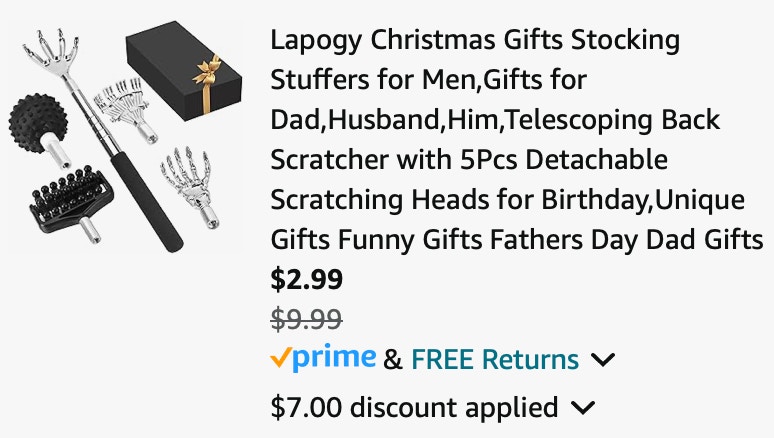 Lapogy Christmas Gifts Stocking Stuffers Back Scratcher