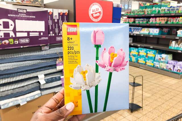 Lego Botanical Rose, Sunflowers, or Lotus, Only $14.99 Each at Aldi card image