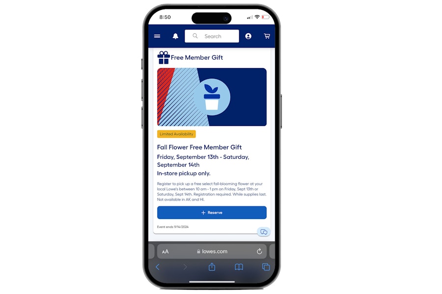 Lowe's Fall Flower Giveaway Reserve Your Freebie for September 2024