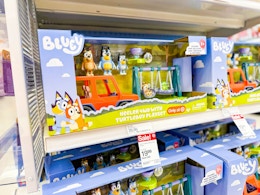 bluey turtle boy playset sitting on a target shelf