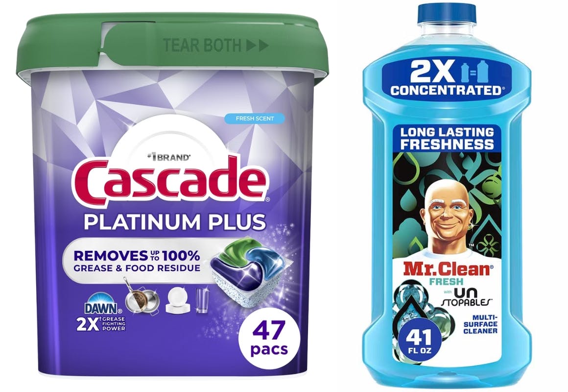 1 Cascade + 1 Mr. Clean