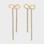 A New Day Rhinestone Bow Earrings