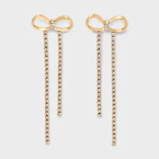 A New Day Rhinestone Bow Earrings