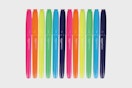 amazon basics highlighters on a grey background