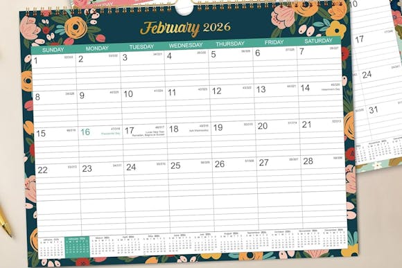 2026 Wall Calendar, Just $3.49 After Amazon Promo Code