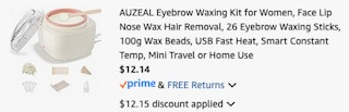 waxing kit Amazon receipt
