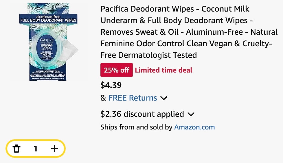 pacifica deodorant wipes