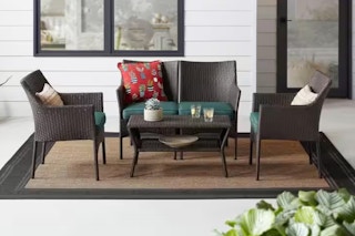 home depot 4-piece wicker patio set