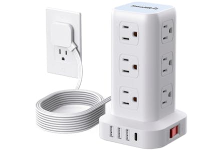 Power Strip Tower Surge Protector