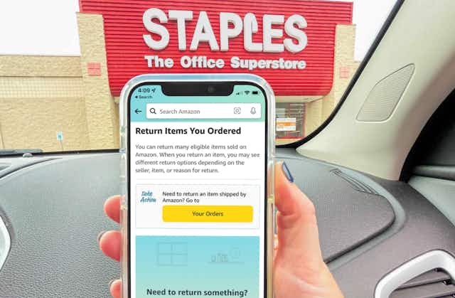 Earn a $10 Off Staples Coupon When You Return Amazon Packages In-Store card image