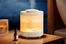 humidifier on bedside table