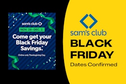 Sam's Club Black Friday: Here's Your Sneak Peek of Deals Coming Nov. 28 card image