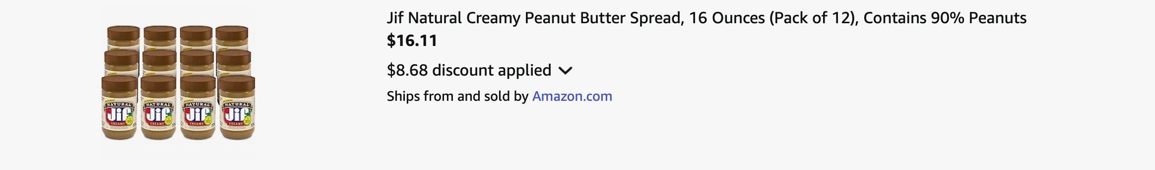 Amazon Jif Natural Peanut Butter 2025 2