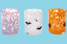 members mark halloween icon drinking glasses stock collage