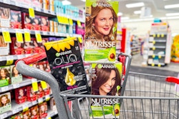 garnier hair color in a cvs shopping cart